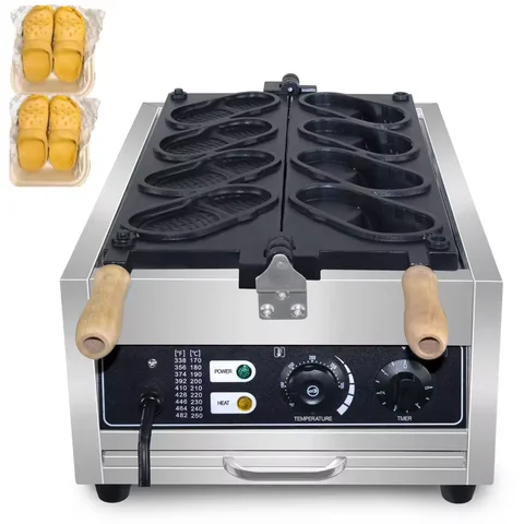 XEOLEO 전기/가스 악어 모양 와플 메이커 3000W 터치 스크린 신발 모양 와플 메이커 기계 4 PCS/6 PCS 와플 아이언