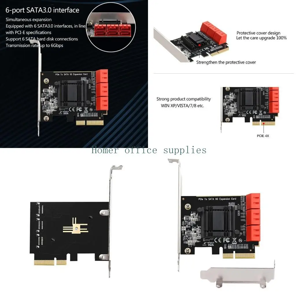 

K43B 6 PORTS PCI CONTROLLER CONTROLLER Внутренний расширение карта PCI-E к адаптеру