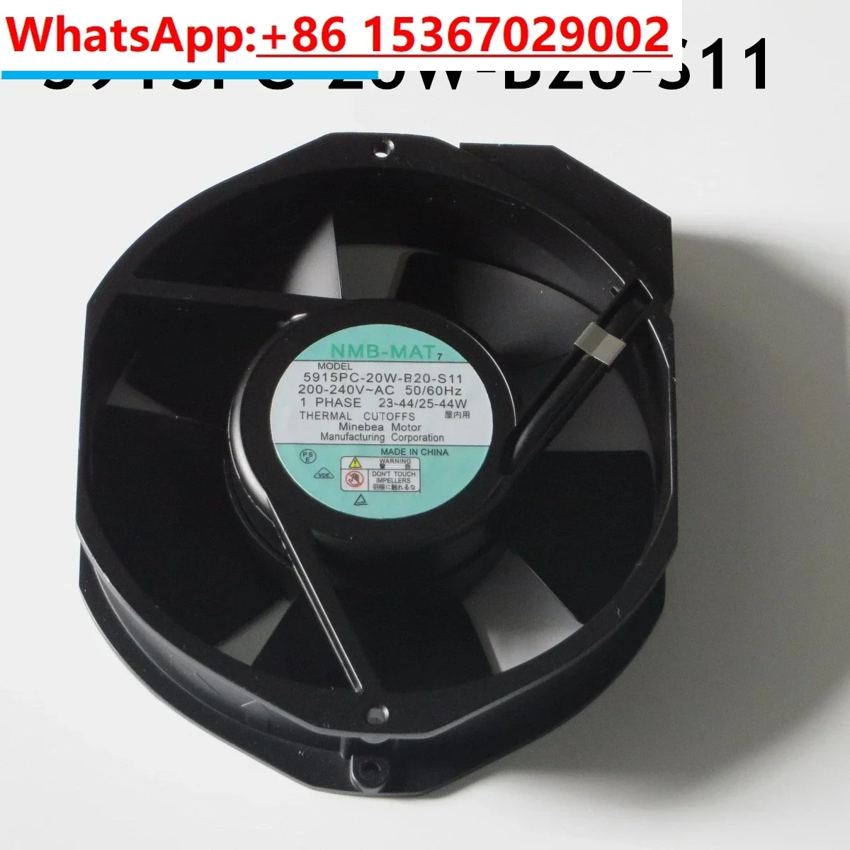 

Cooling Fan NMB-MAT 5915PC-20W-B20-S11 240V 44W 172*150*38 2 Terminals