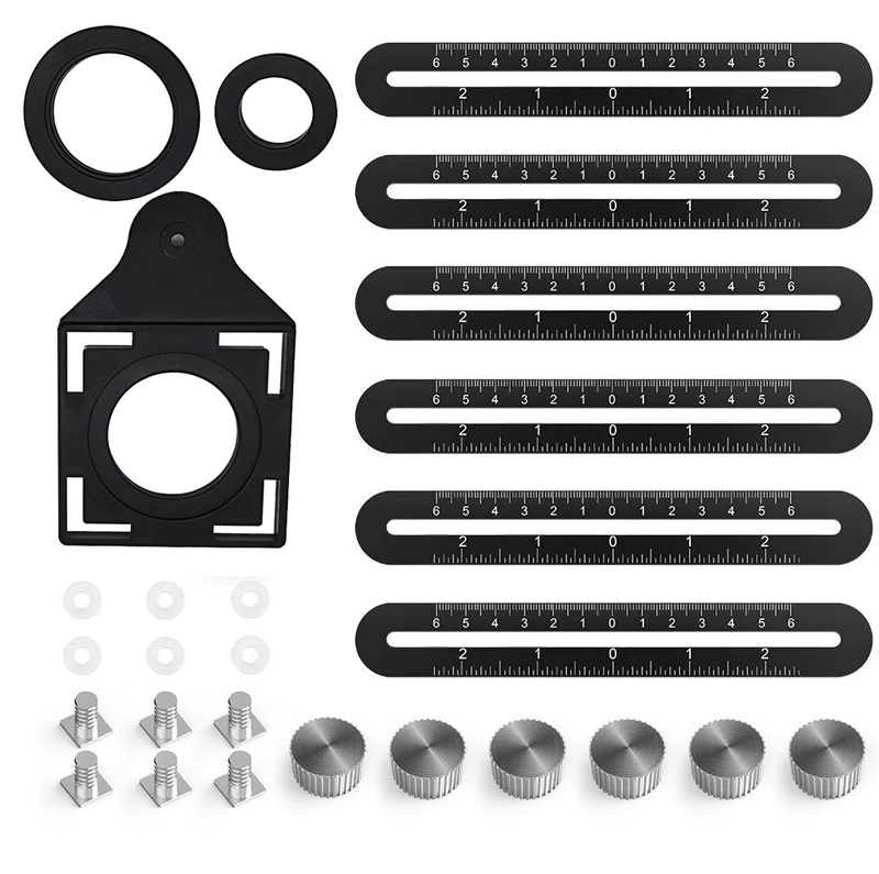 ONKEL.J 6-fold Aluminium Alloy Angle Finder Measuring Ruler Perforated Mold  template tool locator drill guide tile hole