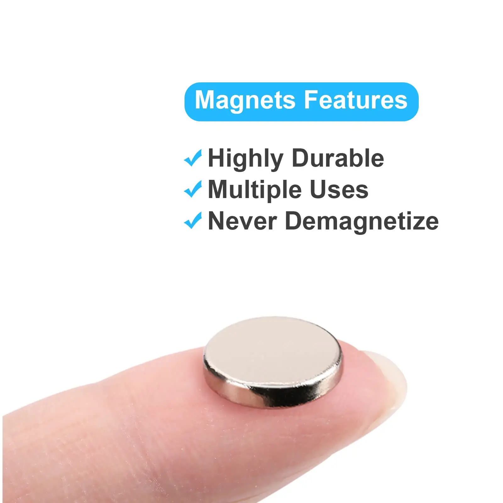 Super Strong Neodymium Disc Magnets Powerful Rare Earth Magnets for Fridge, DIY, Building, Scientific, Craft, and Office Magnets