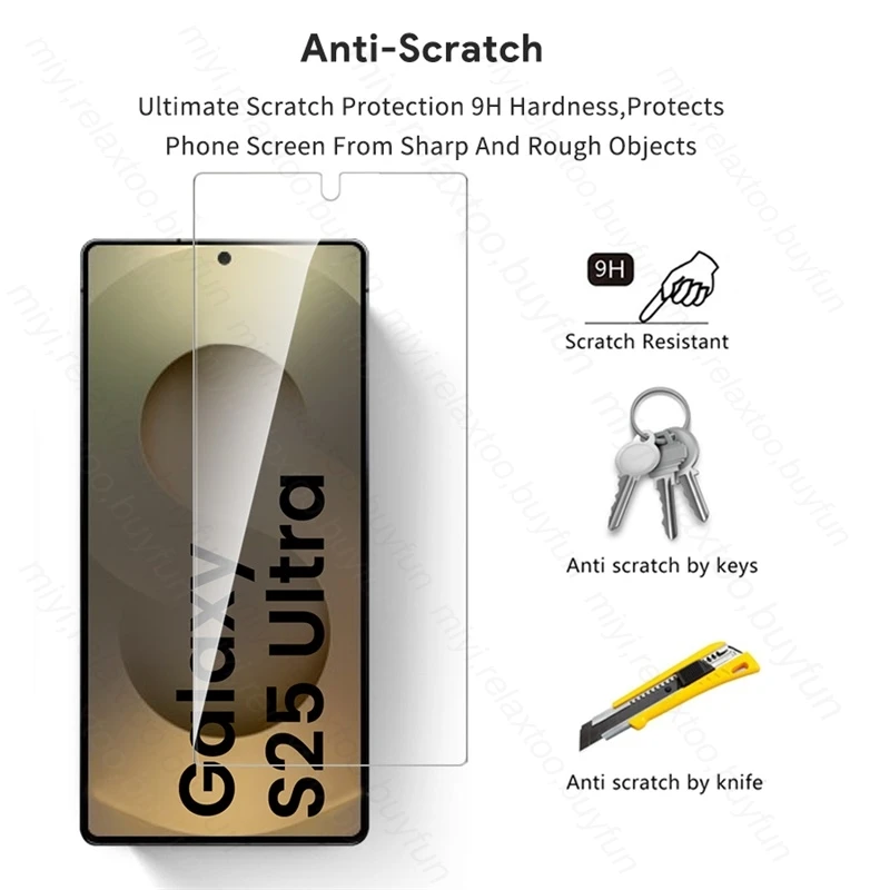 4Pcs Protective Glass For SamsungS25 Samsung Galaxy S 25 S25 Ultra Plus S24 5G S25+ 9H Screen Protector Explosion-Proof HD Film