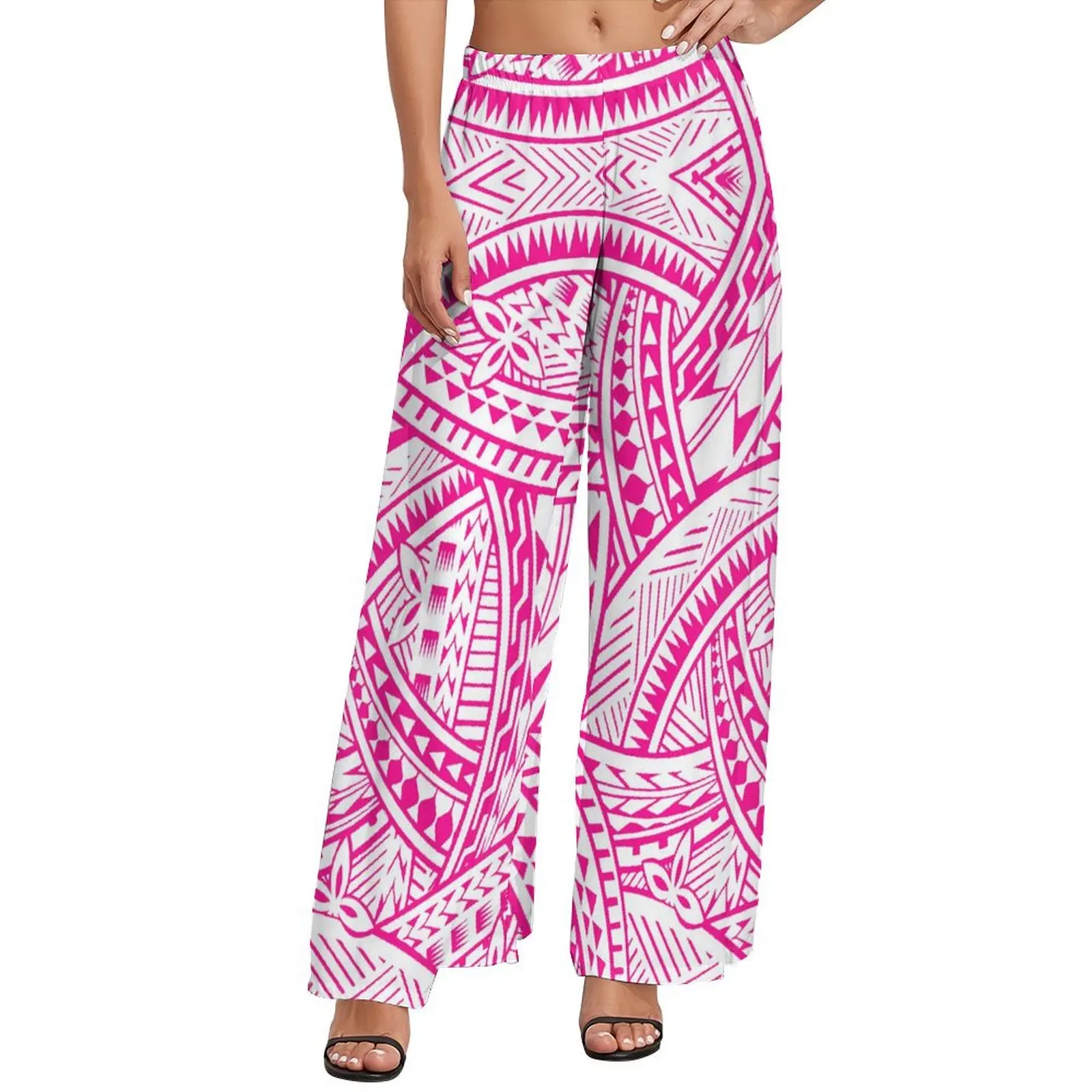 

New Design High-Waisted Vintage Tribal Clothing Islander Autumn Summer Polynesian Size 6xl Women'S Pants Samoa Tribal Pants