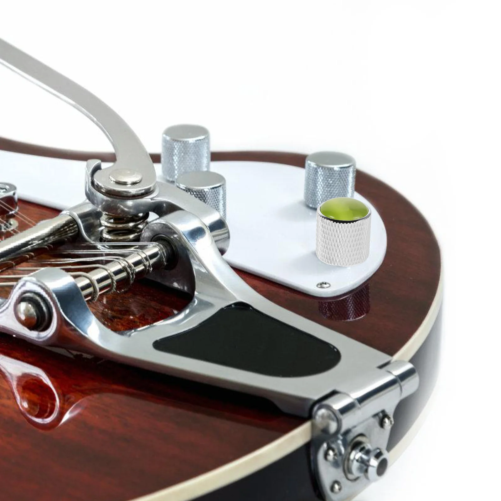 

Universal Electric Guitar Potentiometer Knob Metal Dome Control Knob Fine Craftsmanship Cymophane Design Precise Sound Control