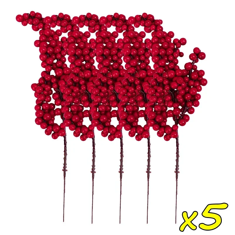 Lot De 20 Baies Artificielles Holly Jaunes - Décoration Noël Branches Mini Baies Pour Sapin Et Couronnes