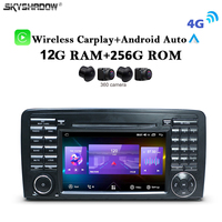 12G+256G Carplay Auto Android 13.0 IPS Car DVD Player GPS Map WIFI Bluetooth Radio For Benz W251 R280 R300 R320 R350 2006-2016