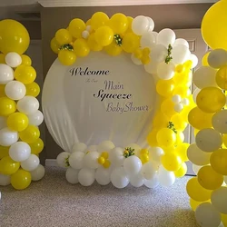 Yellow Theme Balloons Garland Yellow White Latex Ballon Arch Kit Wedding Anniversary Engagement Birthday Party Decoration Globos