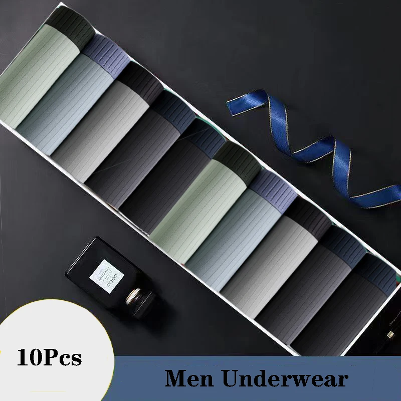 10Pcs/lot Men Boxers Underpants Sports Underwear Breathable Man Panties Men\'s Fashion Boxershorts Homme Boxer