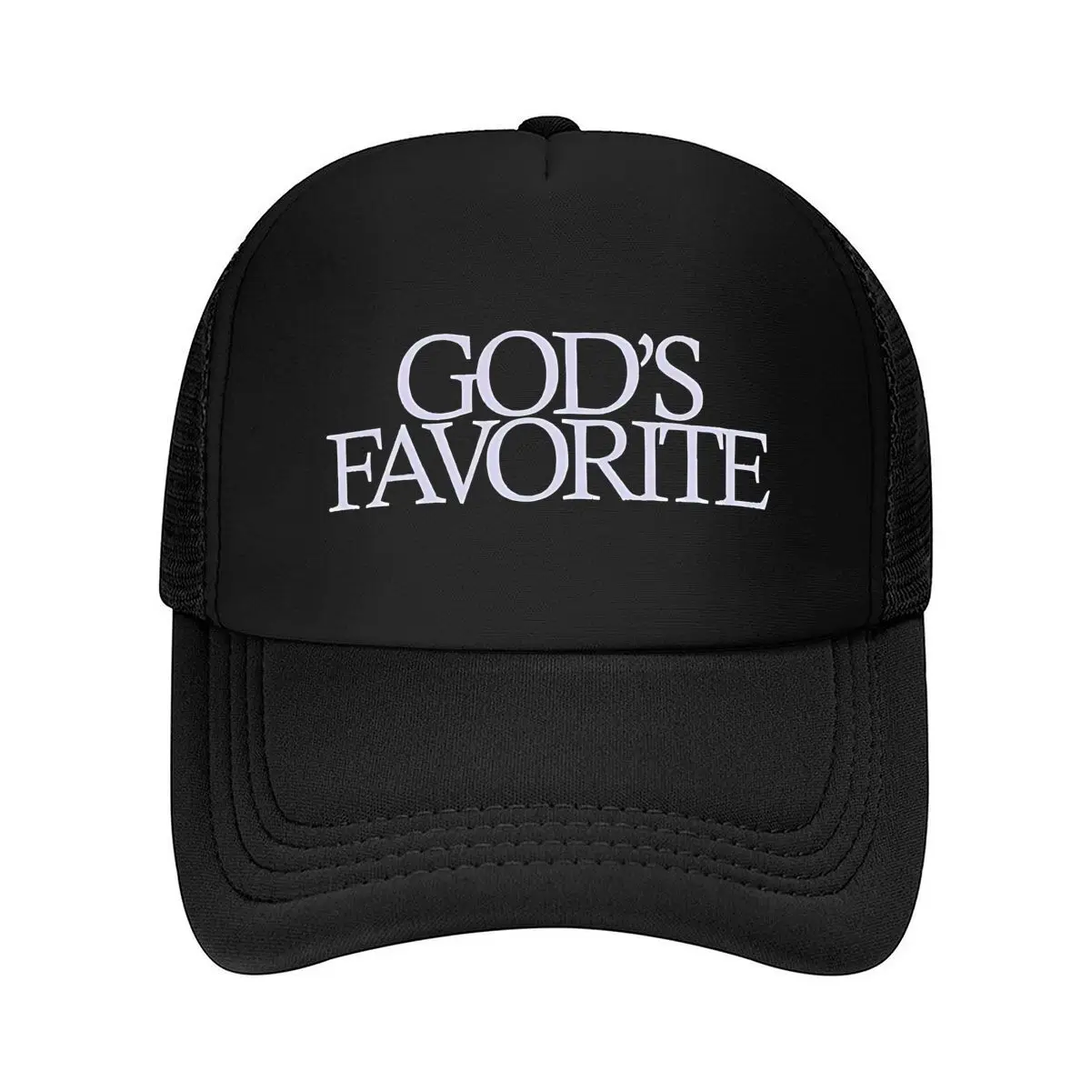Gods Favorite Typography Mesh Baseball Cap Hip Hop