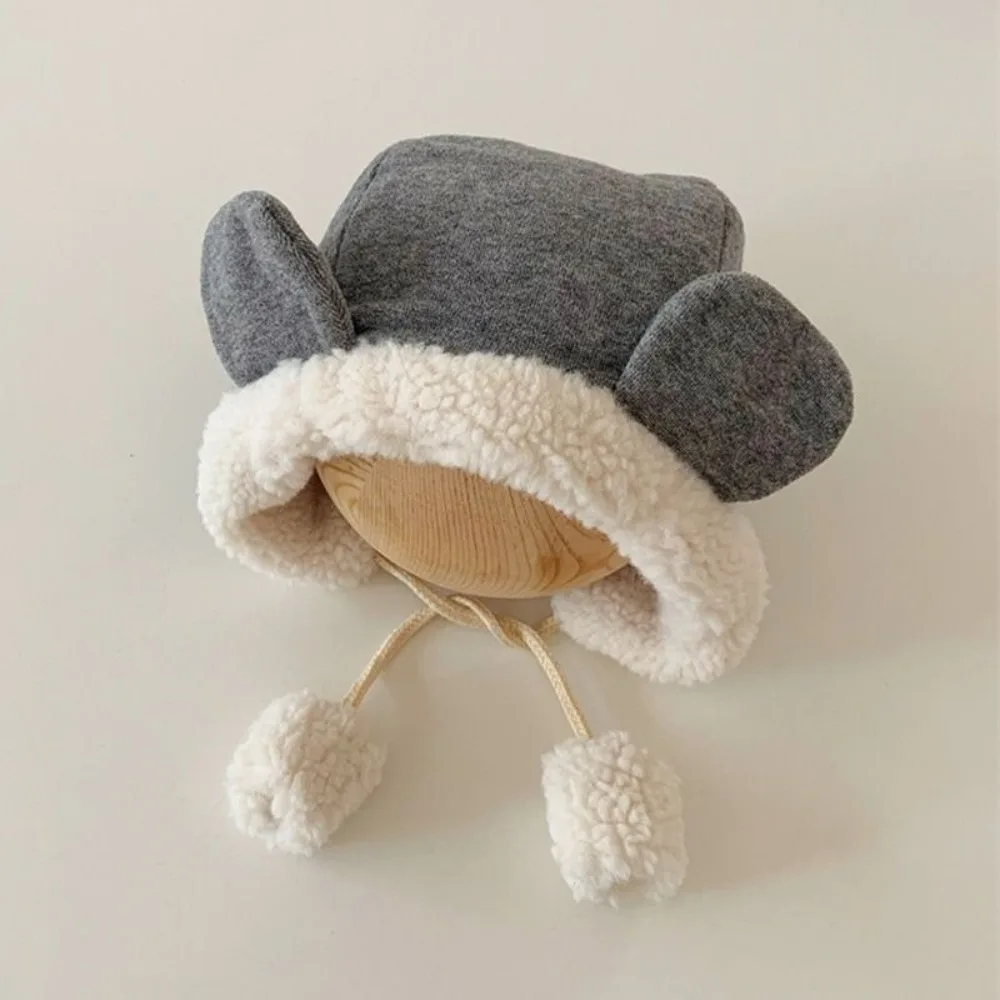 

Soft Cute Bear Ear Hat Winter Thick Baby Beanie Cap Fleece Warm Ear Protection Hat Kids