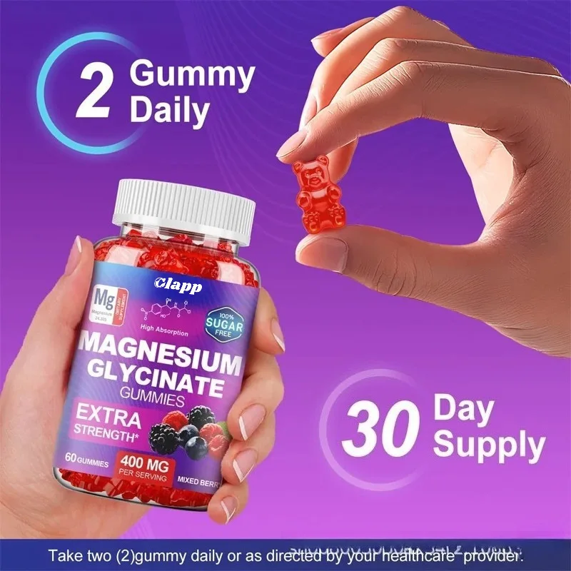 

Glycine magnesium gummies improve metabolic energy supply, regulate brain state, promote collagen synthesis