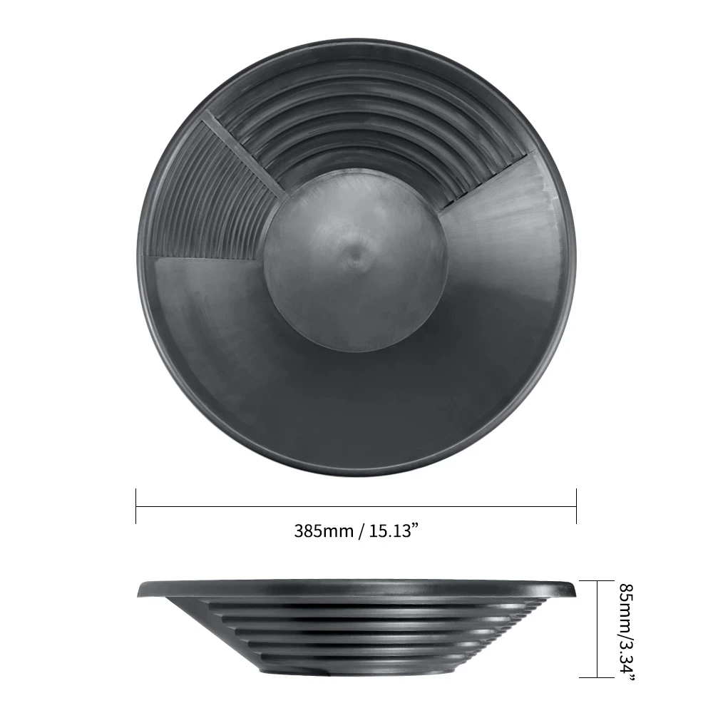 15 Inch Plastic Wash Gold Pan Basin Nugget Mining Dredging Prospecting for Sand Gold Mining Manual Wash Gold Panning Equipment
