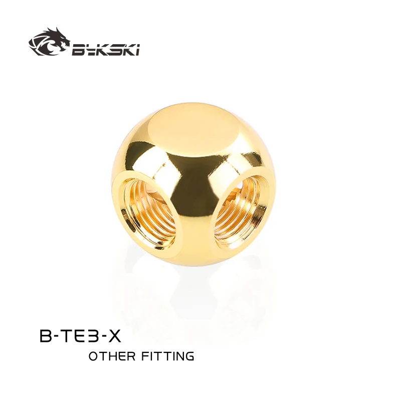 

BYKSKI B-TE3-X, G1/4 дюйма X3, черный, серебристый, золотой, 3-ходовые кубические адаптеры, аксессуары для водяного охлаждения, многоканальные фитинги