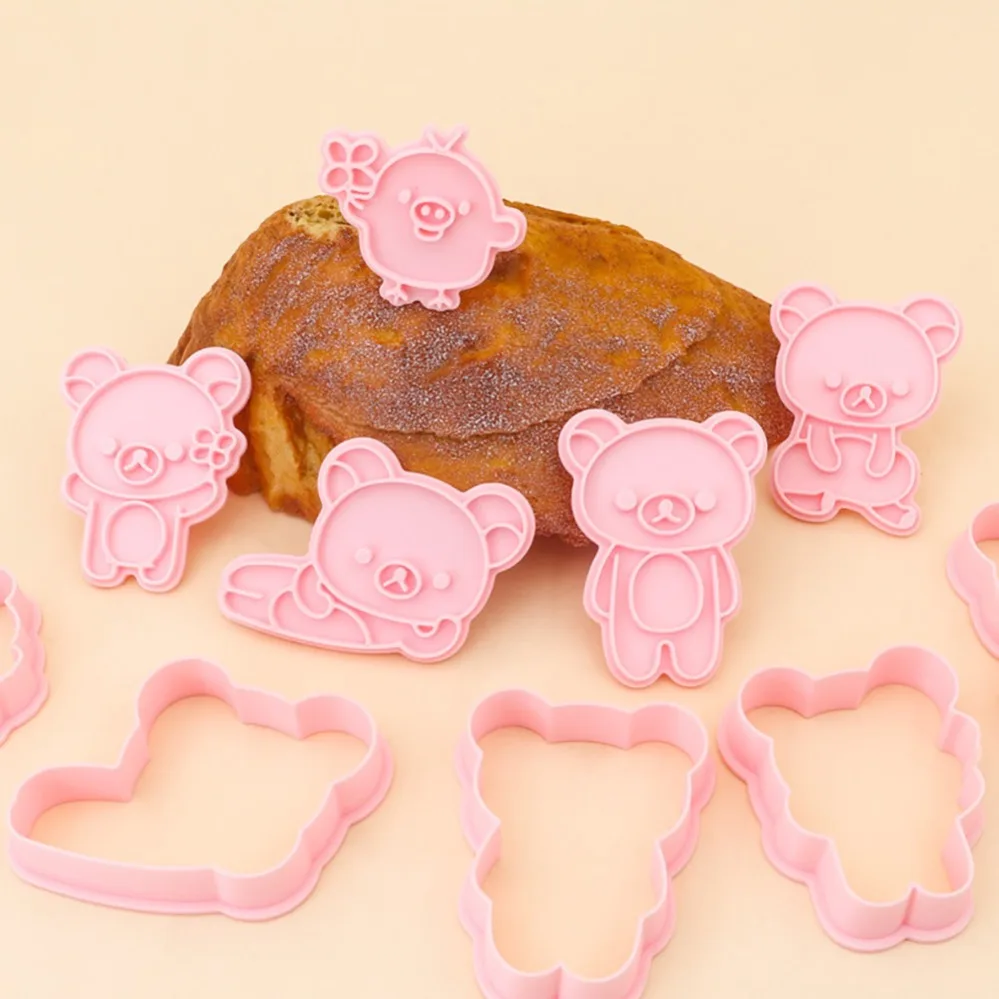 Cookie Cutters Cartoon Bear Biscuit Mold Stamp Kitchen Baking Pastry Bakeware Dessert Baking Supplies view 3