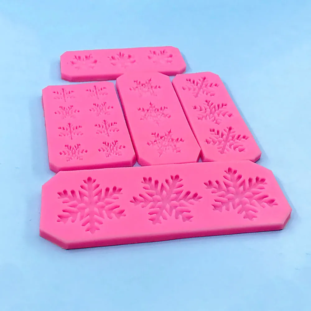 Silicone World Snowflake Silicone Mold DIY Fondant Cake Decoration Molds Christmas Chocolate Baking Tools Resin Clay Mold