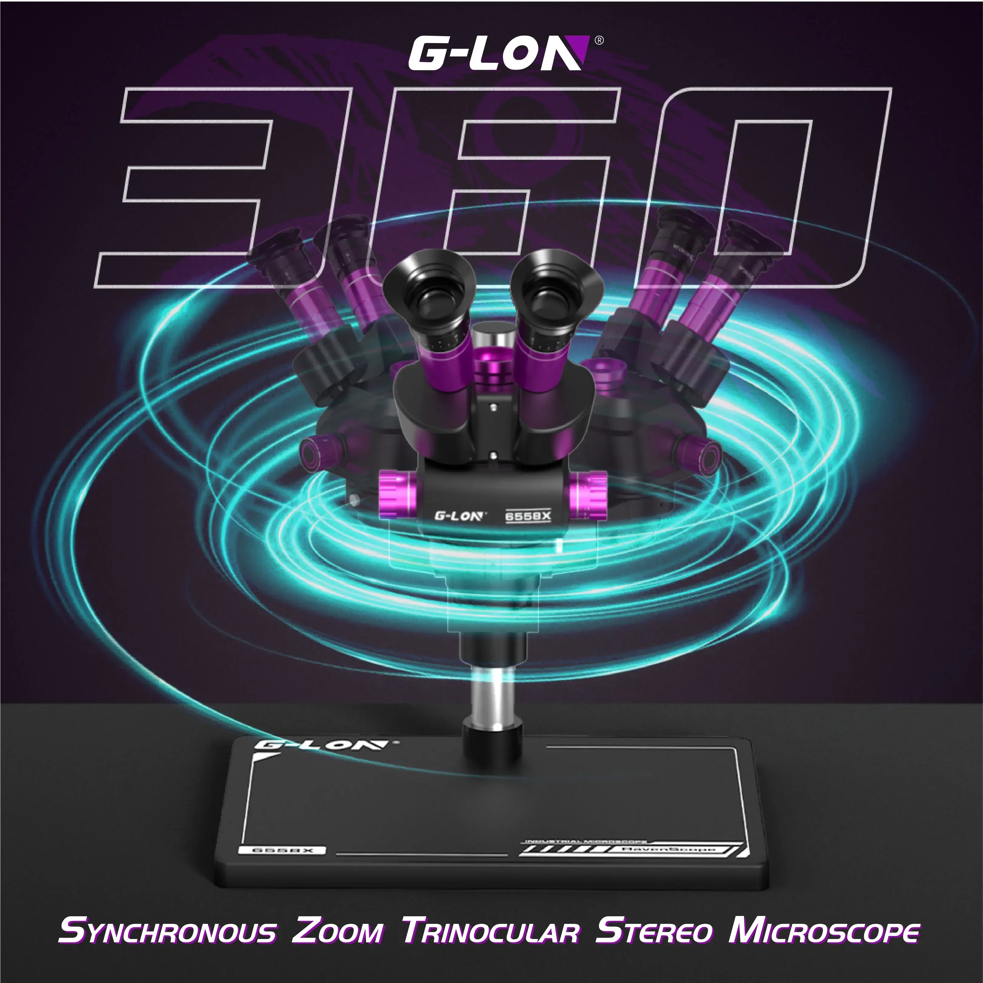

G-LON 6558X синхронный зум тринокулярный стереомикроскоп 6,5X-58X зум электронный микроскоп для мобильных телефонов инструменты для ремонта печатных плат