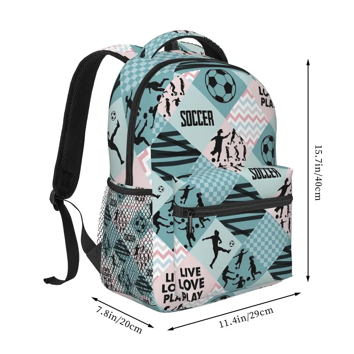 SOCCER PATTERN CROSS Backpacks Boys Girls Bookbag Children School Bags Cartoon Travel Rucksack Shoulder Bag Large Capacity