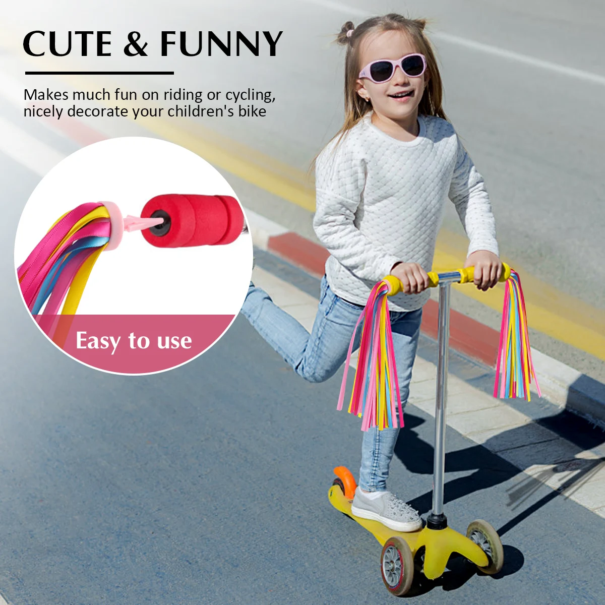 

Streamers Scooter Tassels Handlebar Toy Durable Plastic Bike Streamers Decorative Accessories For Bike Scooter