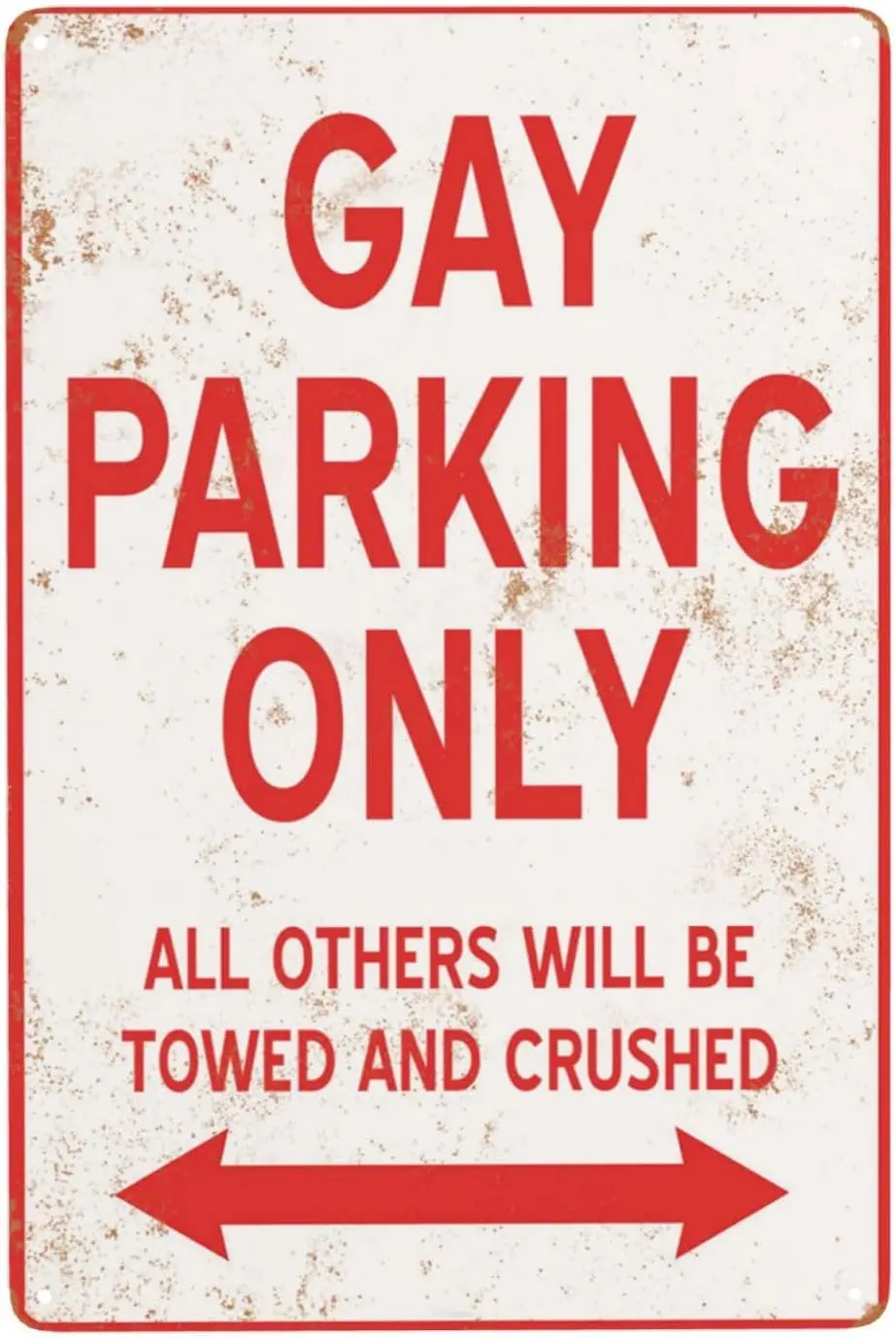 Gay Parking Only Vintage Look Metal Signs Reserved Parking Aluminum Sign, Chic Vintage Tin Signs, Retro Rusty Traces, Stylish