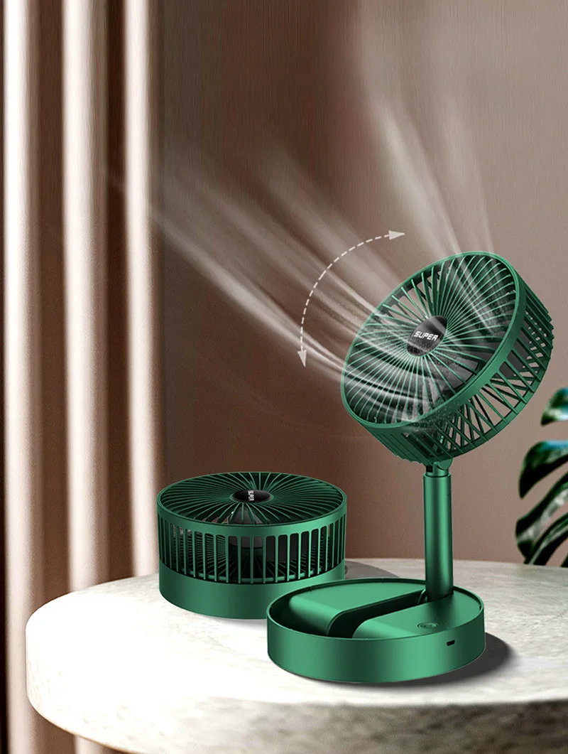 Ventilador eléctrico portátil para escritorio de oficina, dispositivo multifuncional, plegable, pequeño, Usb, de bolsillo