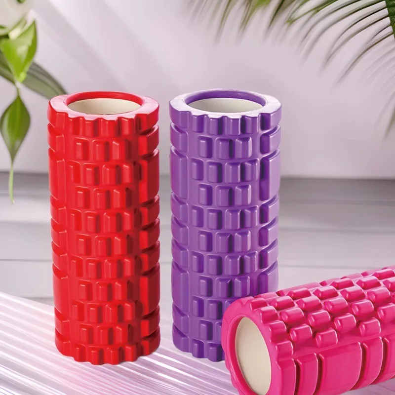 Rouleau de Massage d'axe en mousse de colonne de Yoga de 26cm, Massage musculaire du dos, grille d'entraînement du dos