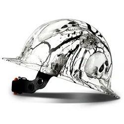 Carbon Fiber Pattern Full Brim Hard Hat For Engineer Construction Safety Helmet Hard Hat Suspension HDPE 6 Point Adjustable