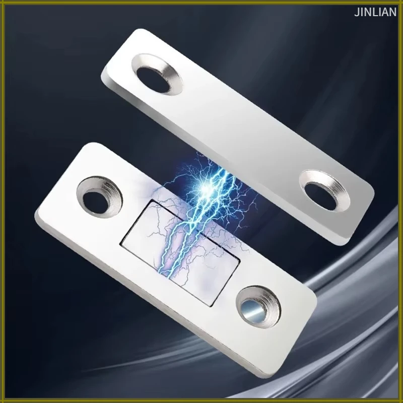 Ultra Thin Door Strong Magnetic Cabinet Catches Magnets Stopper Invisible Adhesive Drawer Magnet Lock for Kitchen Closet Closer