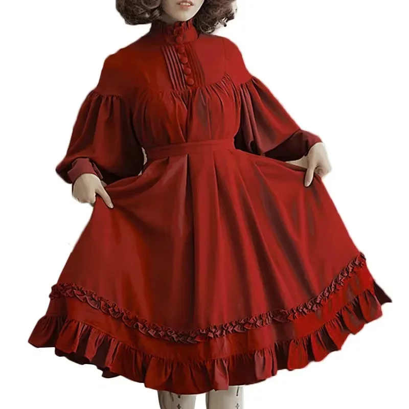 

COSda@Victorian Medieval Retro Gothic Cosplay Costume Japanese Lolita Long sleeve Princess Dress Halloween Carnival Party Clothe