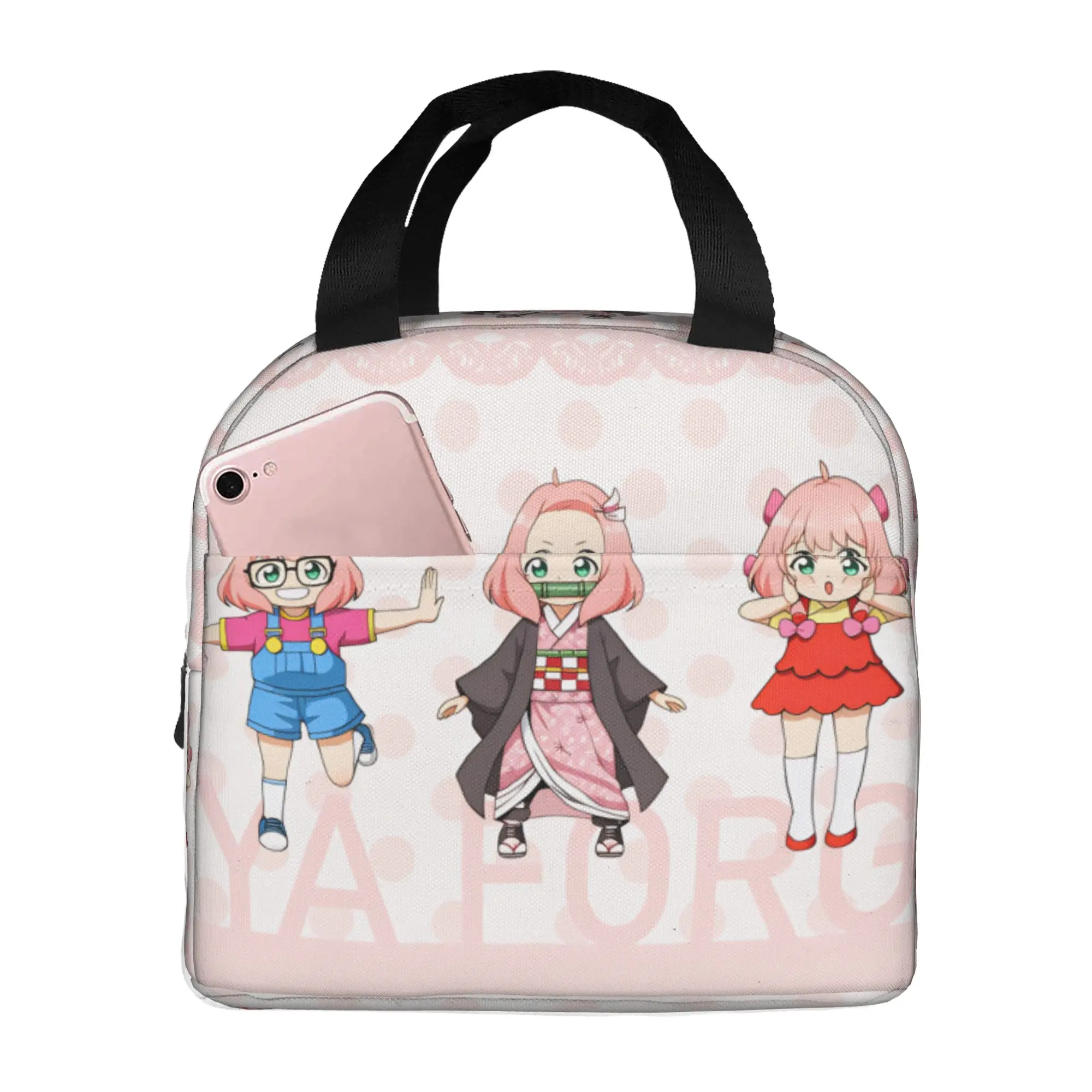 SPY×FAMILY Bond Forger Loid Forger  Insulated Lunch Tote Bag  Yor Forger Anya Forger  Resuable Thermal Cooler Food Lunch Box
