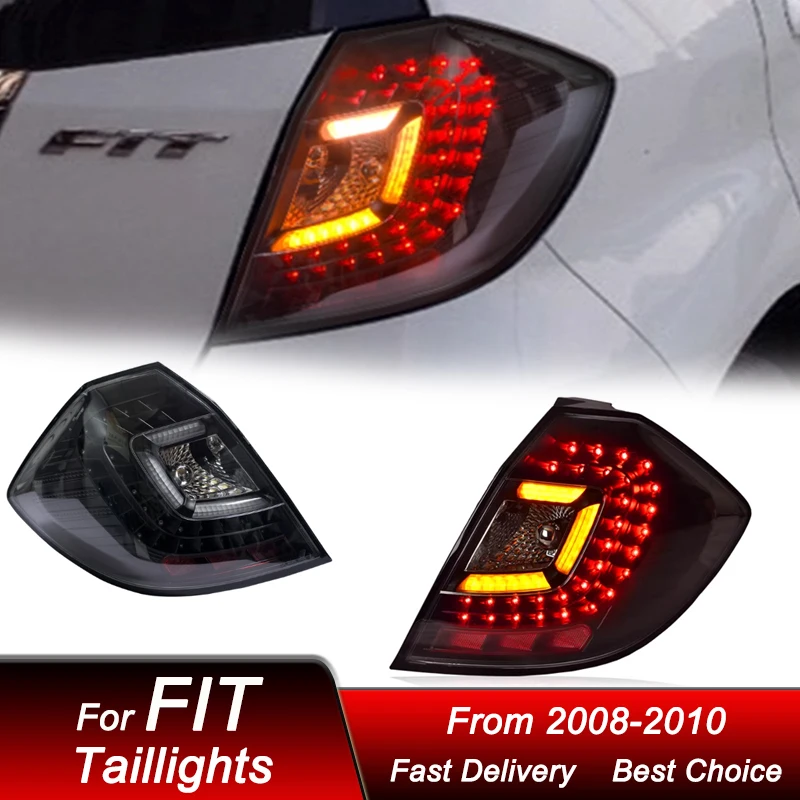 

Car styling Tail Lights For Honda FIT 2008-2013 emark new style full LED Tail Lamp Dynamic Turn Signal Light Tail Lamp Assembly