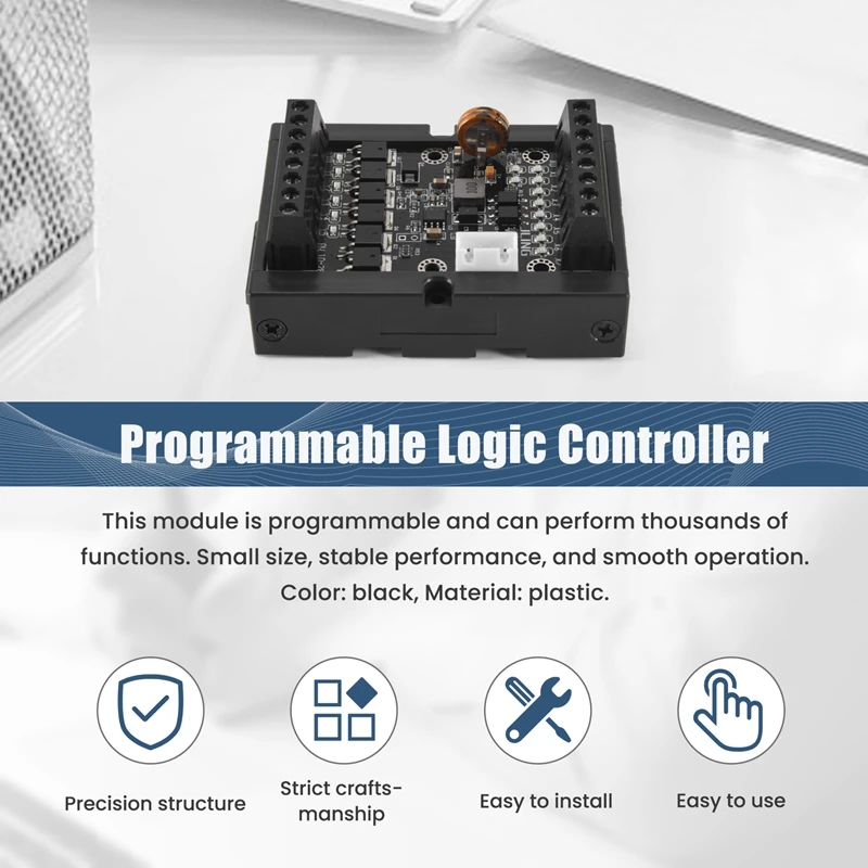 Controlador lógico programável plc dc 10-28v regulador plc FX1N-14MT placa de controle industrial controlador lógico programável
