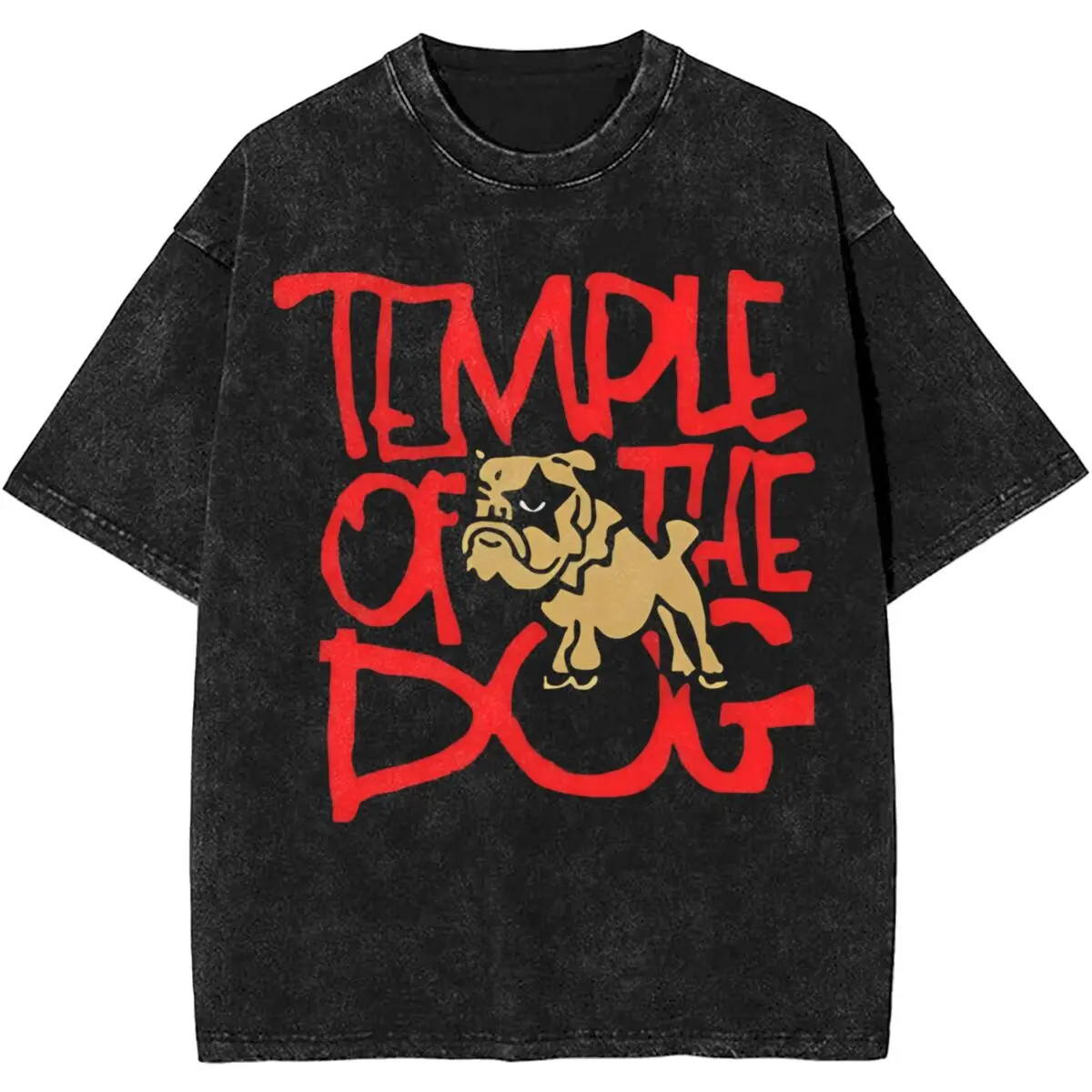 TEMPLE OF THE DOG Rock Metal Band Washed T Shirt Streetwear Hip Hop Novelty T-Shirt Tees Tops Men Women Cotton Harajuku