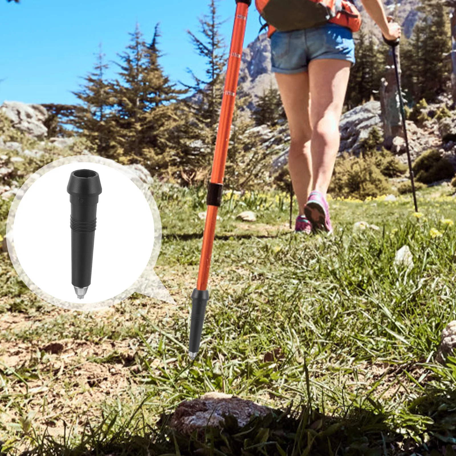 

Carbon Tungsten Steel Trekking Walking Cane Tips Outdoor Rubber Elder Accessory