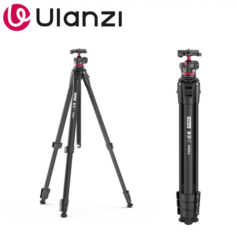 Ulanzi Ombra Reisestativ Leichtgewichtig 1,12kg Aluminiumlegierung 8KG Tragfähigkeit 4-teilige Beine für Kamera Vlogging Filmmaking
