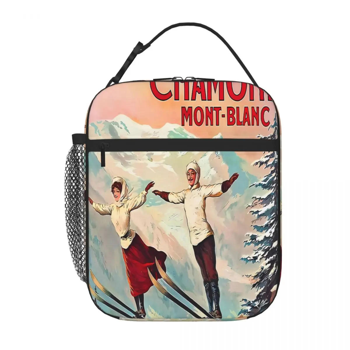 Bestselling Chamonix Mont Blanc - Vintage Modern Cooler Lunch Bag Business Commute Nylon Lunch Bag