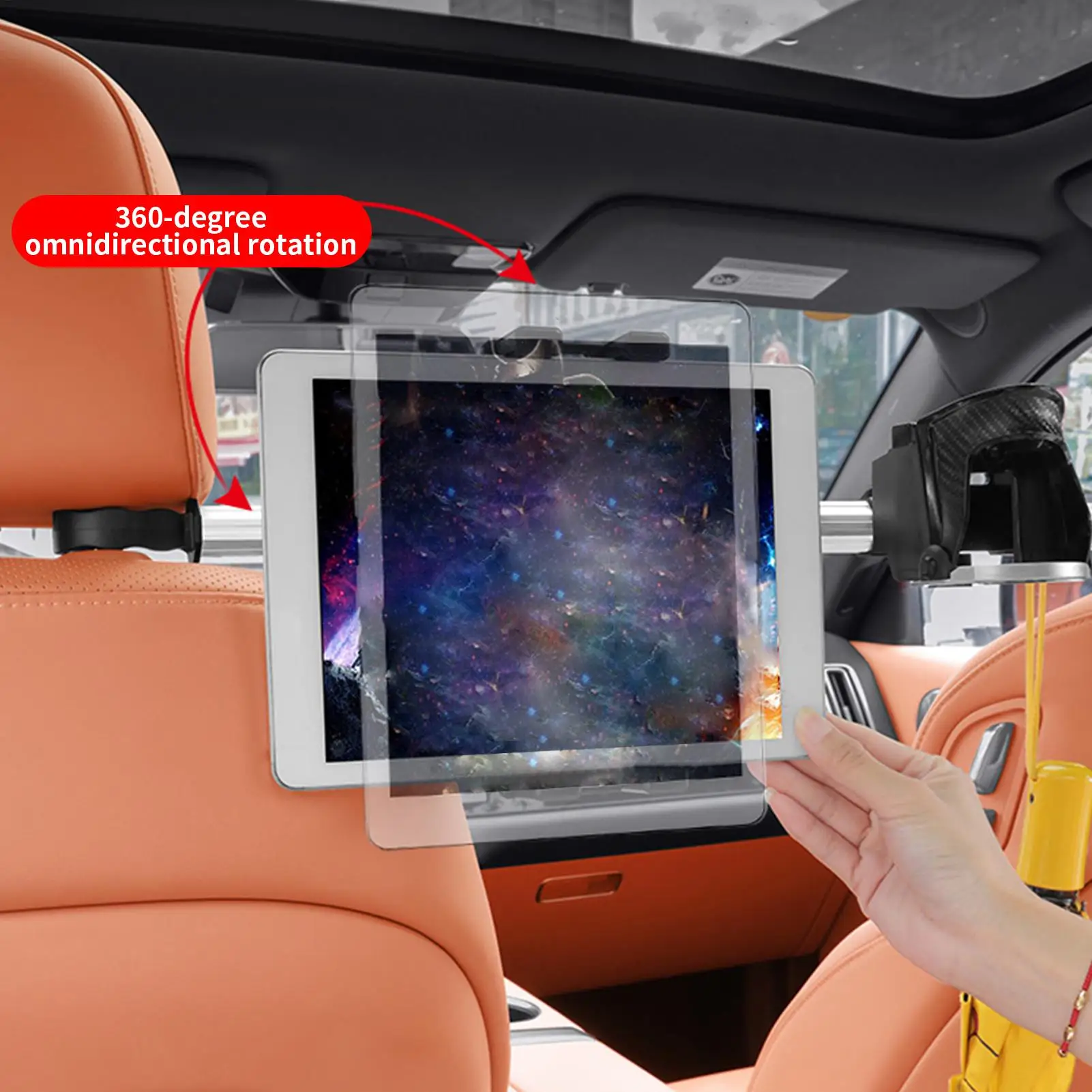 

Car Headrest Tablet Holder Cup Storage Stand Headrest Tablet Stand Car Phone Holder For Truck SUV RV Sedan Interior Road Trip