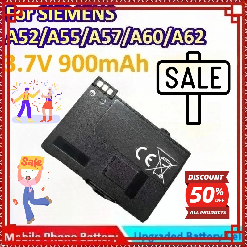 

900mAh 3.7V Mobile Phone Battery for SIEMENS A52/A55/A57/A70/C55/C56/A60/A62/A65/C60/MC60 for GIGASET SL1/SL56/SL565/SL100/M55