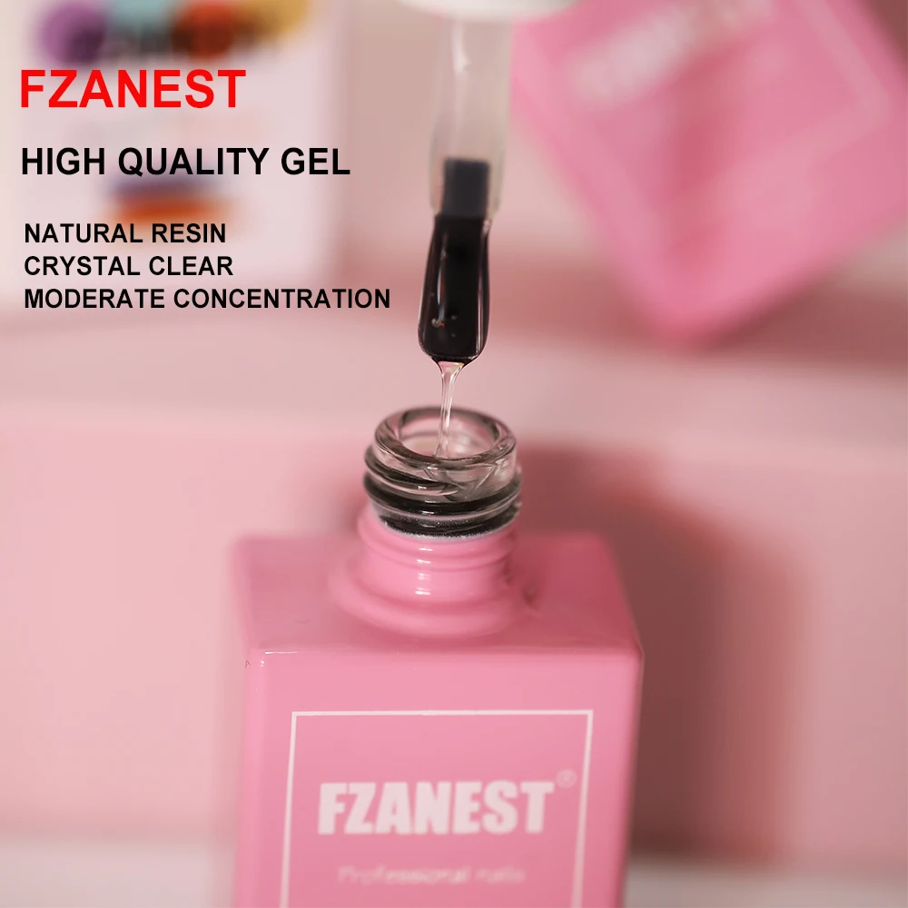 Fzanest 4 in 1 Multifunktions-Gel-Dec klack 15ml klare Gel-Nägel Gel-Kleber-Nägel UV-Strass-Kleber Nail Art