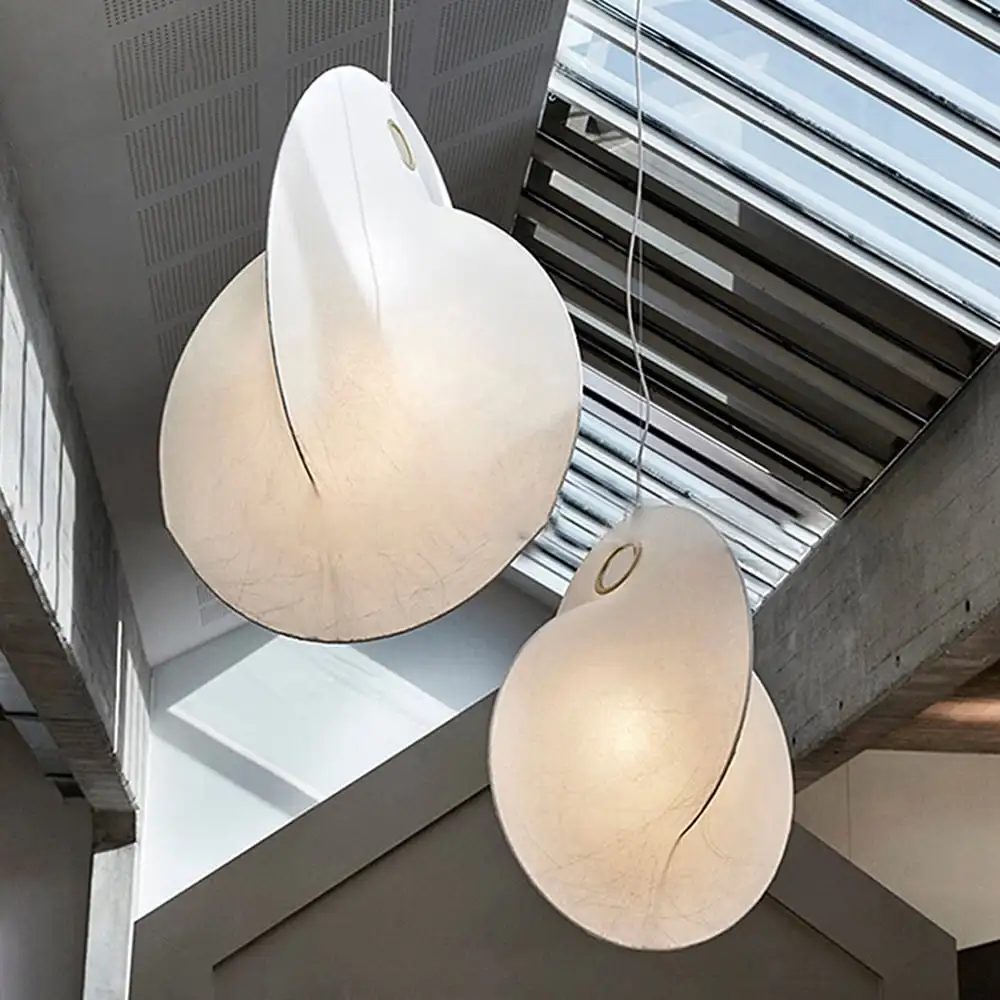 

Simple Italian Silk Chandelier Nordic Living Room Bedroom Pendant Lamp Modern Minimalist Hanging Light Fixture for Indoor Decor