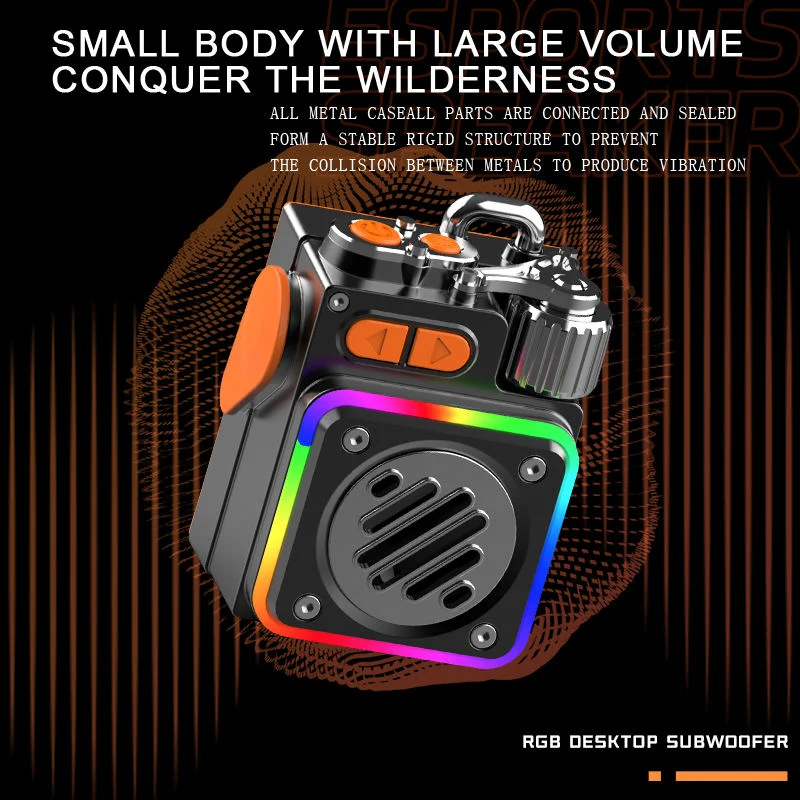 DK06 RGB BT5.4High-quality outdoor mini audio MP3 zinc alloy subwoofer