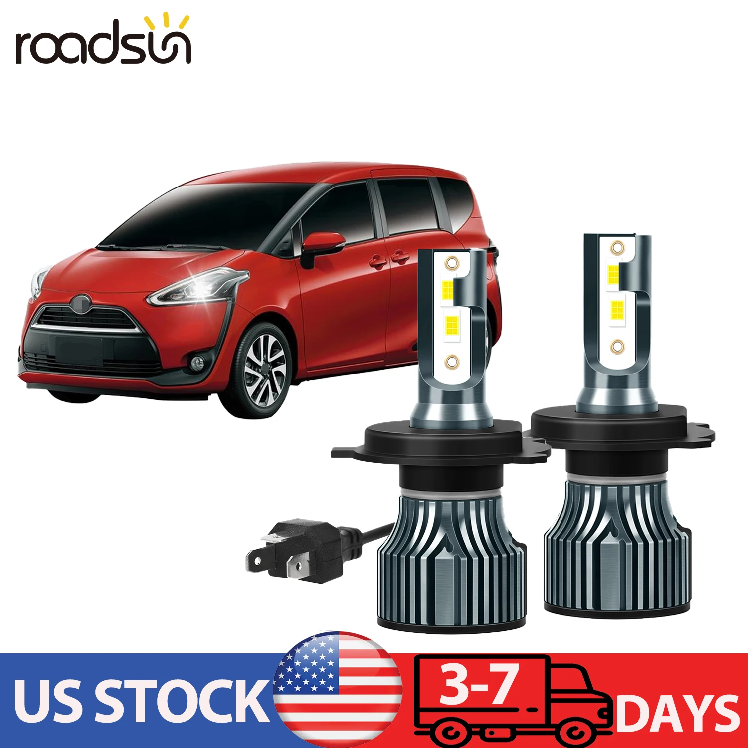 Led Headlight H4 Hi Lo 120W - roadsun H4/9003 Hi&Lo Beam LED Lampu