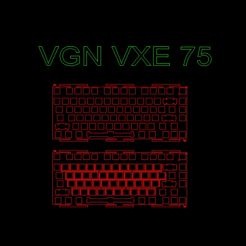 

VGN VXE75 Positioning Plate for Mechanical Keyboard Customized PP POM PC FR4 Aluminum Carbon Brass Plate Keyboard Accessories