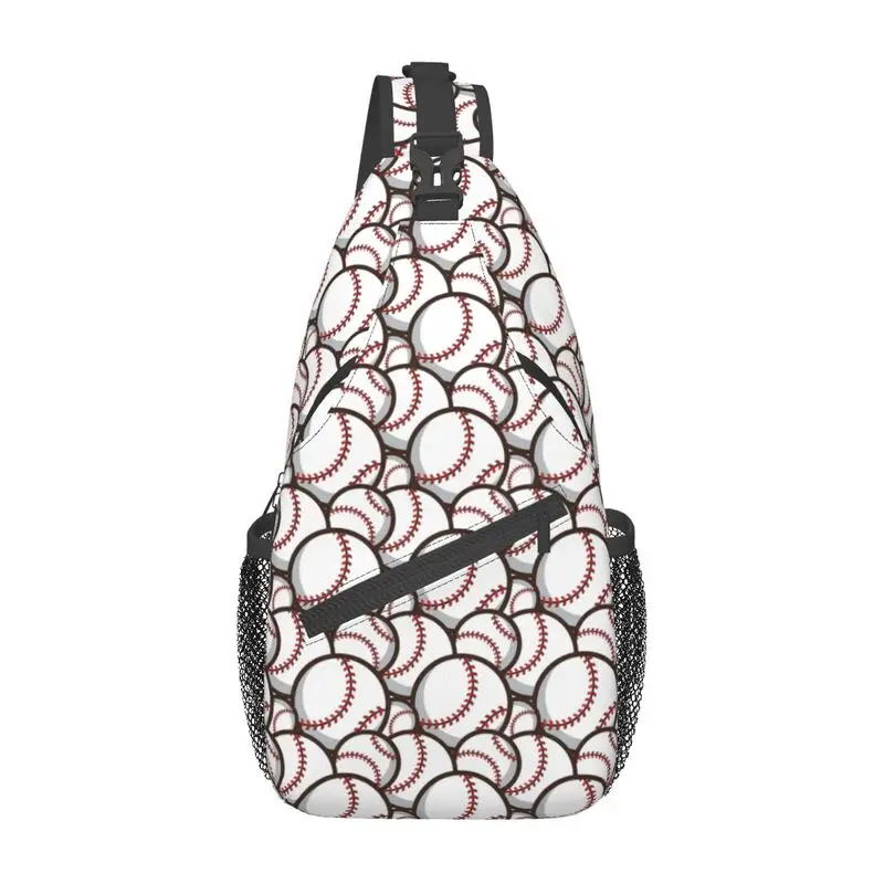 Mochila cruzada de béisbol y Softball para hombre, bolso de pecho con patrón deportivo, bandolera de hombro personalizada, mochila de viaje