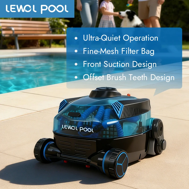 

Automatic IPX8 Robotic Pool Cleaner, Rechargeable High-Efficiency for Hot Springs, Pools, Hotels & Private Use