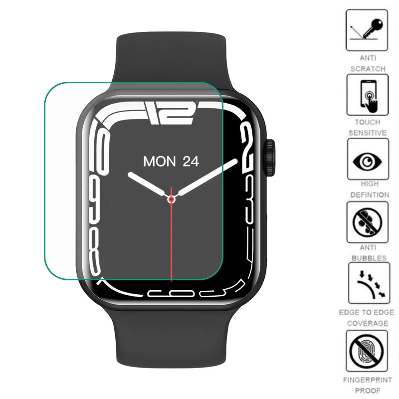 Cubierta de película protectora suave de TPU de 5 piezas para reloj inteligente iwo 14 Pro S7 i7, iwo 13 W37/W27 Pro Series 7, accesorios protectores de pantalla