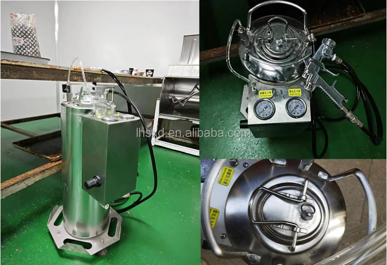 Cake Pizza Biscuit and Bread Handheld Spray Egg Dispenser Pneumatic Control Round Cake Mold Plate Toast Pan Oil Sprayer for Food