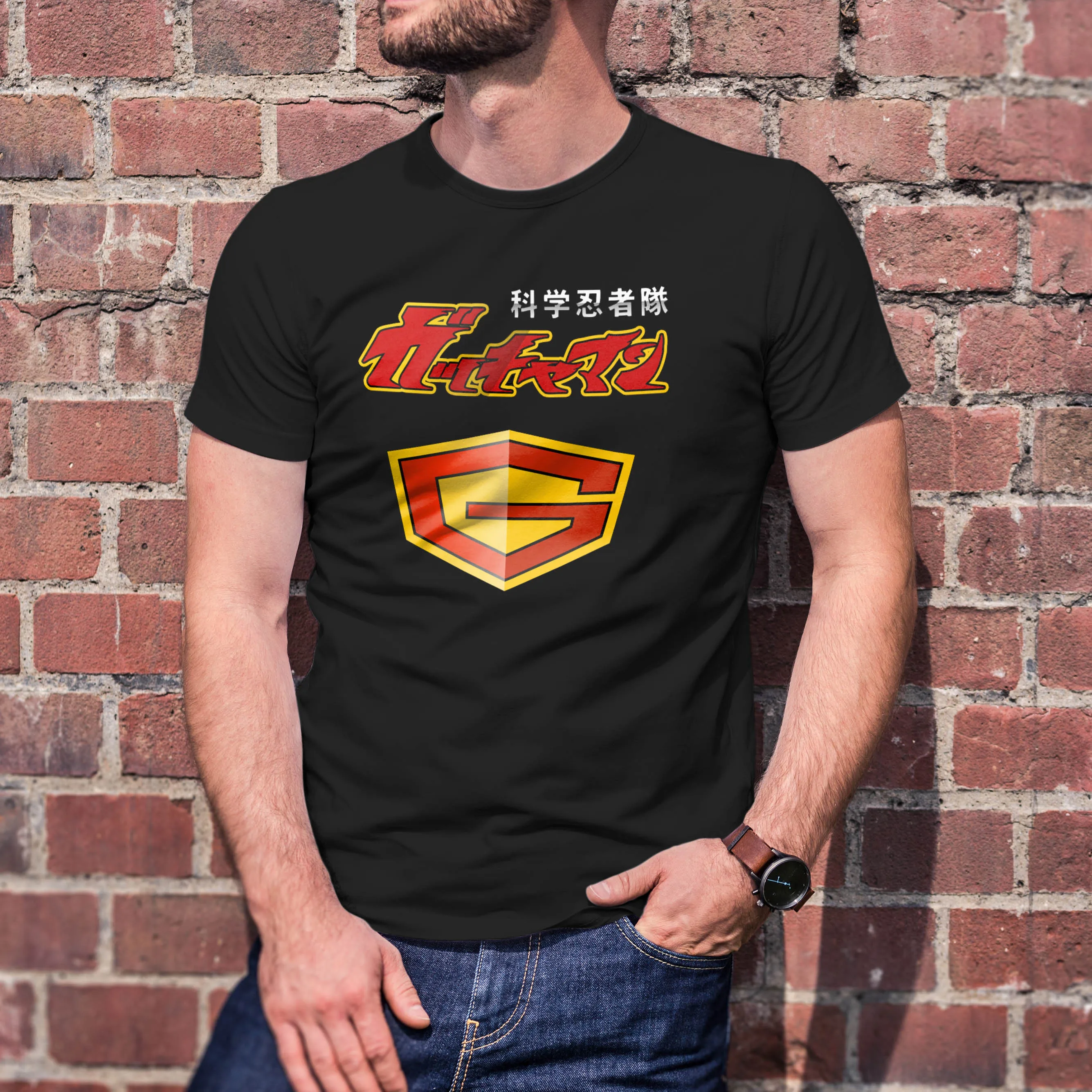 

Винтажная футболка с японским анимацией G for Gatchaman, футболки с графическим принтом, унисекс, повседневная удобная хлопковая винтажная футболка с круглым вырезом