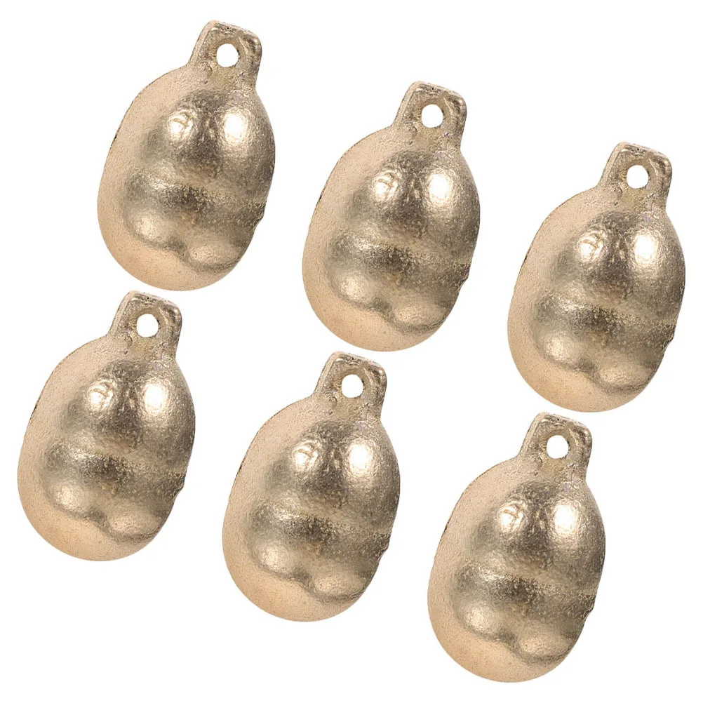 

6Pcs Multi-Function Pet Collar Bells Stylish Copper Material Classic Design Loud Sound Decorate Pets Homes Parties