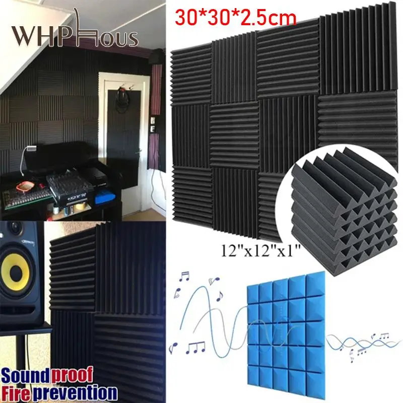 

1PCS Soundproofing Foam Acoustic Wall Panel Sound Insulation Foam Studio Wall Tiles 30cm*30cm