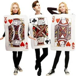 Men and Women Poker Couple Costumes Queen of Hearts King of Clubs King of Hearts Carnival Funny Party Clothes Same Style